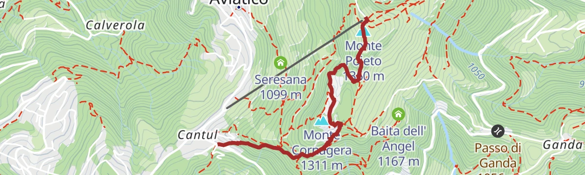 Route map: Aviatico, Cornagera e Monte Poieto